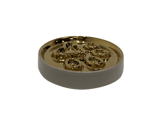 Golden Plated Slow feeding bowl