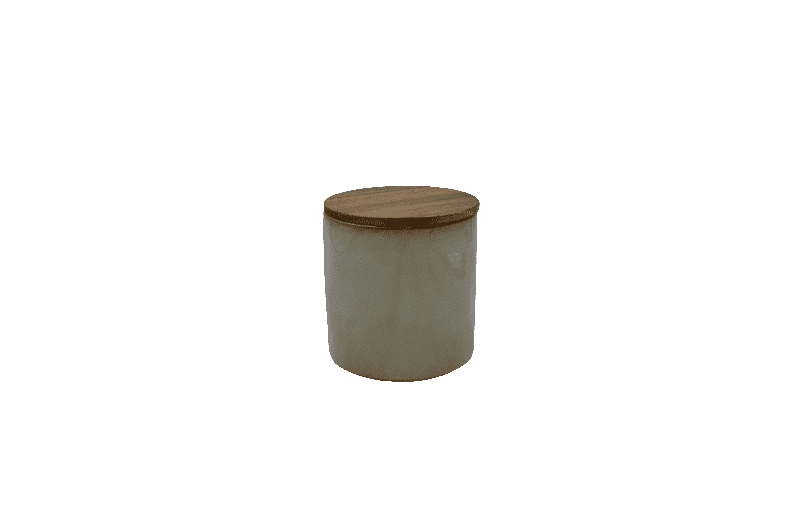 Cremic storge can with bamboo lits